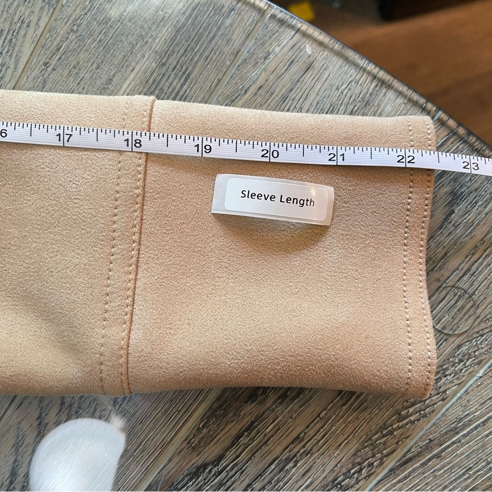 Philosophy Women’s Faux Leather Jacket Coat open front size XS Tan Brown NWT - Picture 6 of 9